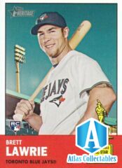 2012 Topps Heritage Baseball #280 Brett Lawrie RC Toronto Blue Jays